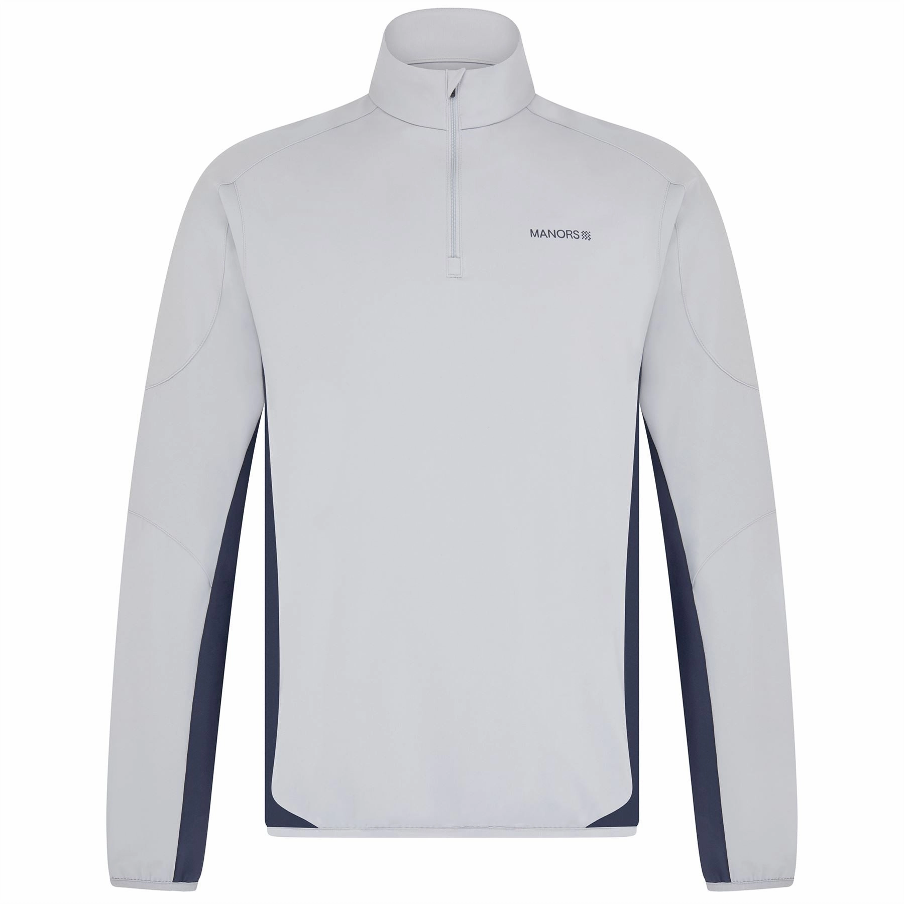 Quarter Zip Tech Mid Layer Sky Grey Manors Men's Classic Apparel