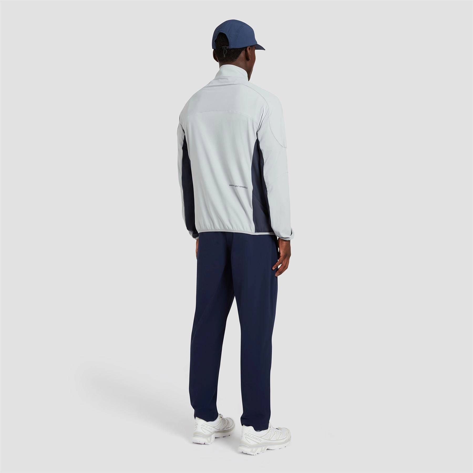 Quarter Zip Tech Mid Layer Sky Grey Manors Men's Classic Apparel