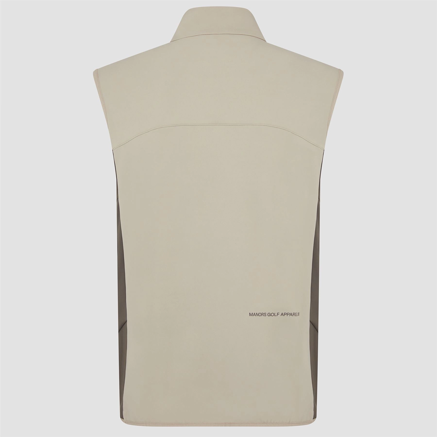 Quarter Zip Tech Vest Greige Manors Men's Classic Apparel