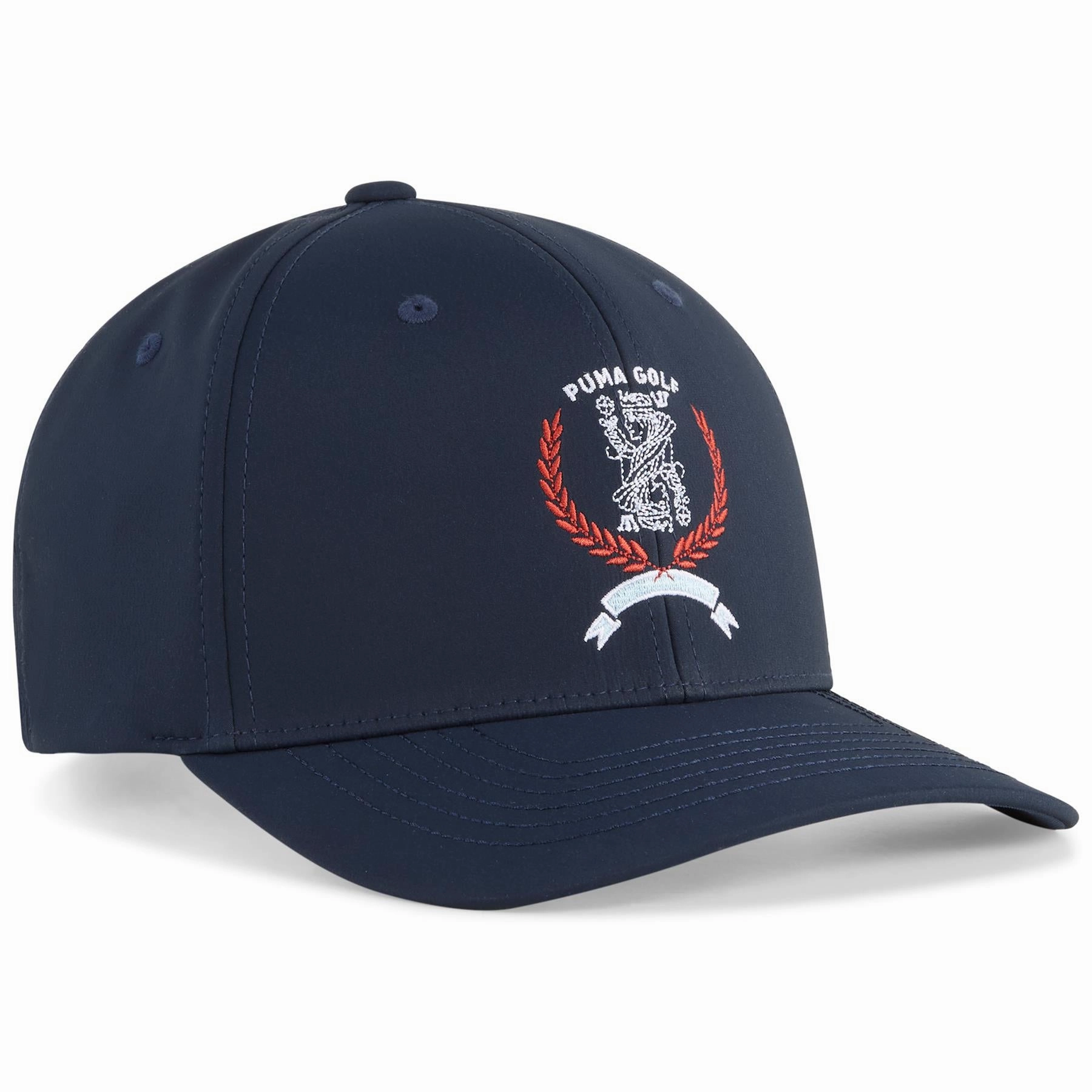 Queen City Golf Hat Deep Navy/Red Fire Puma men's athletic clothing