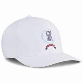 Queen City Golf Hat White Glow/Peaceful Blue Puma men's athletic clothing