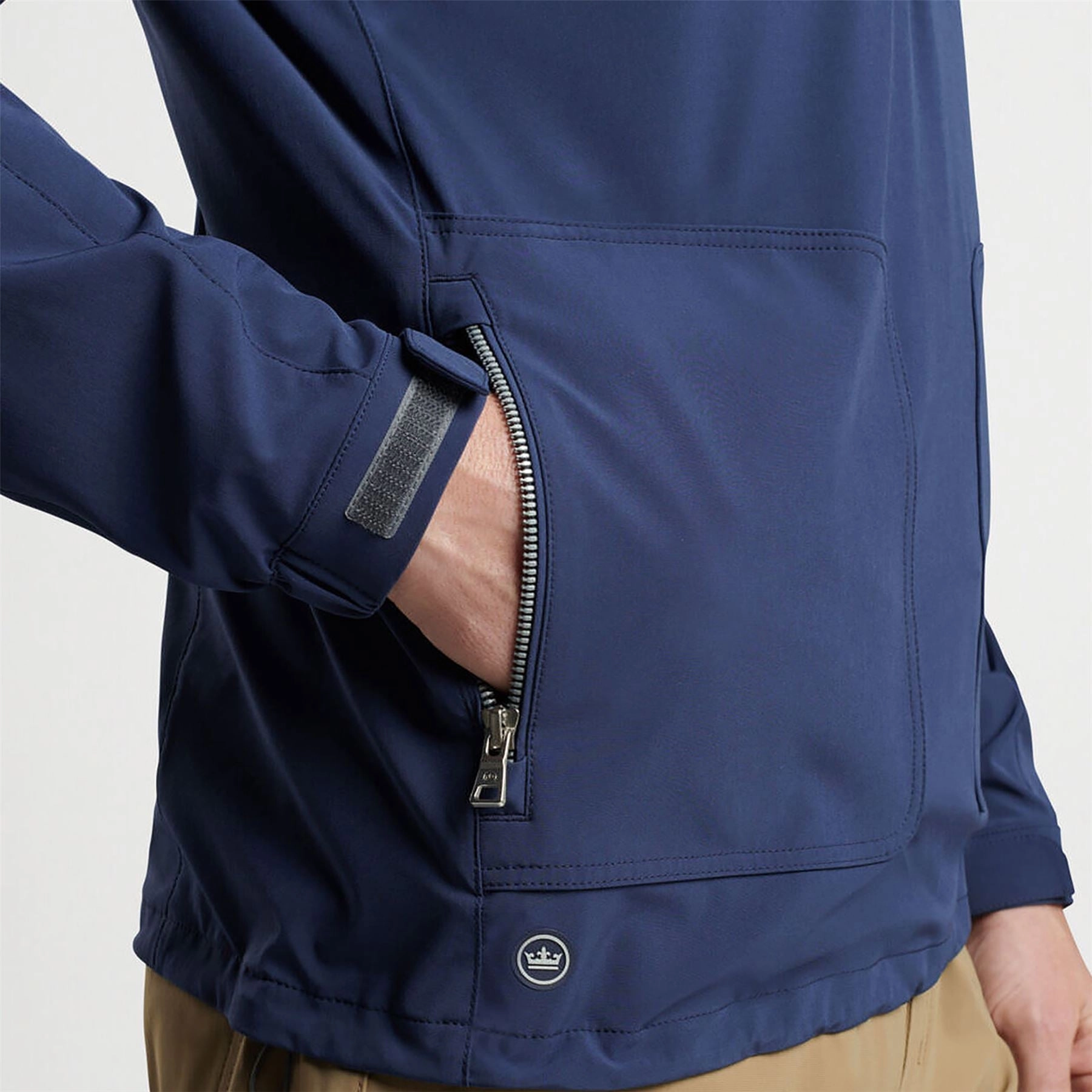 Quest Half Zip Hooded Jacket Navy Peter Millar Menswear Collection