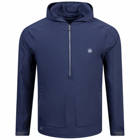 Quest Half Zip Hooded Jacket Navy Peter Millar clothing for men