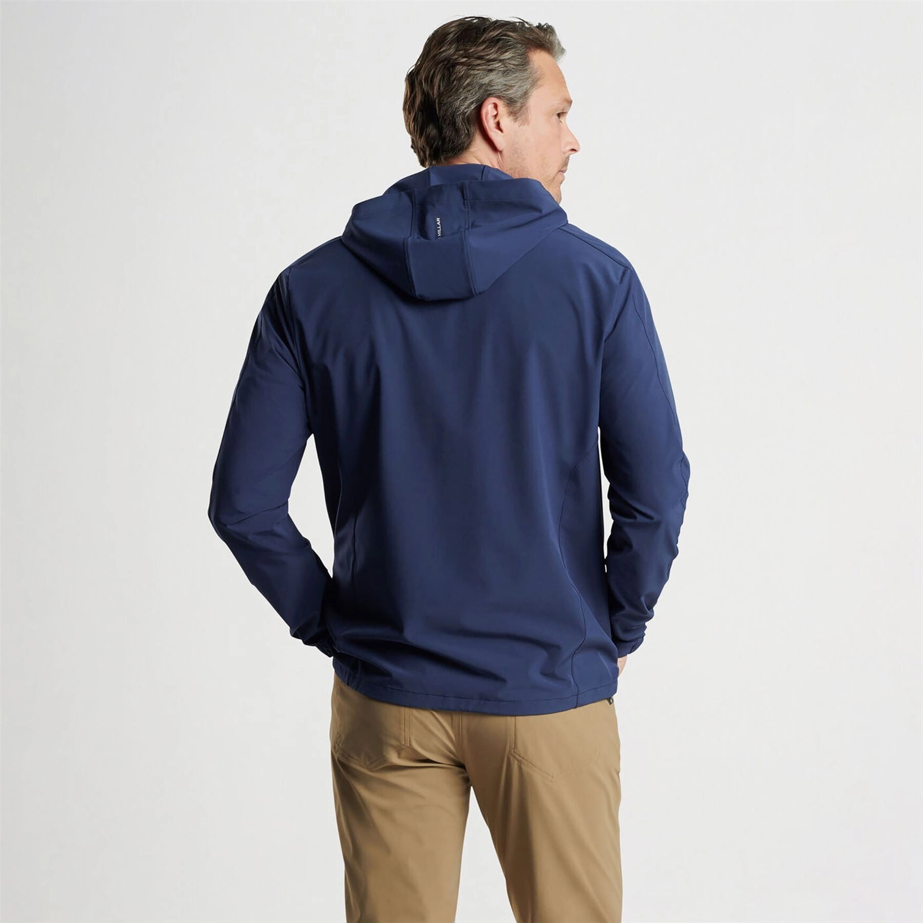 Quest Half Zip Hooded Jacket Navy Peter Millar Menswear Collection