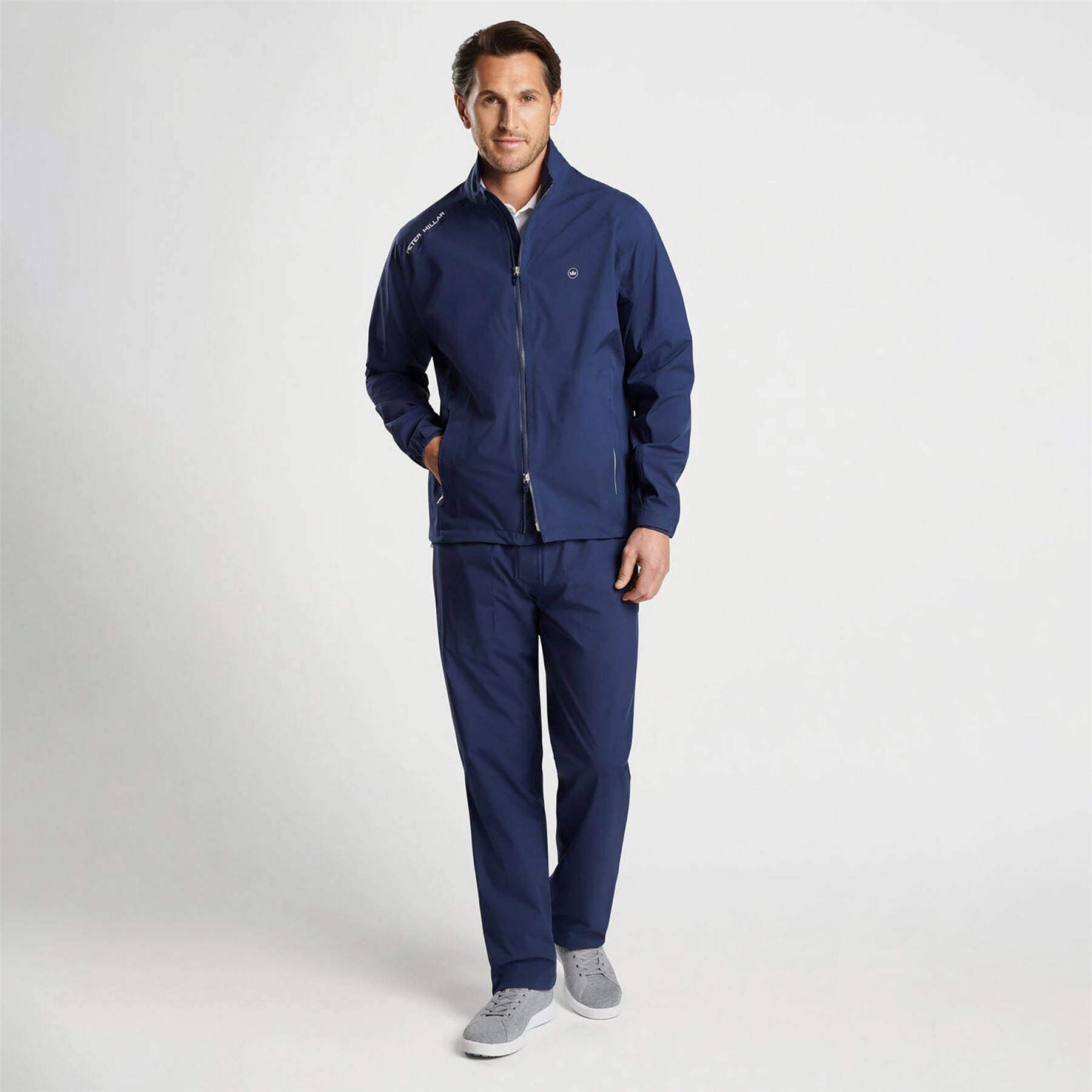 Rain Walker Waterproof Jacket Navy Peter Millar Menswear Collection