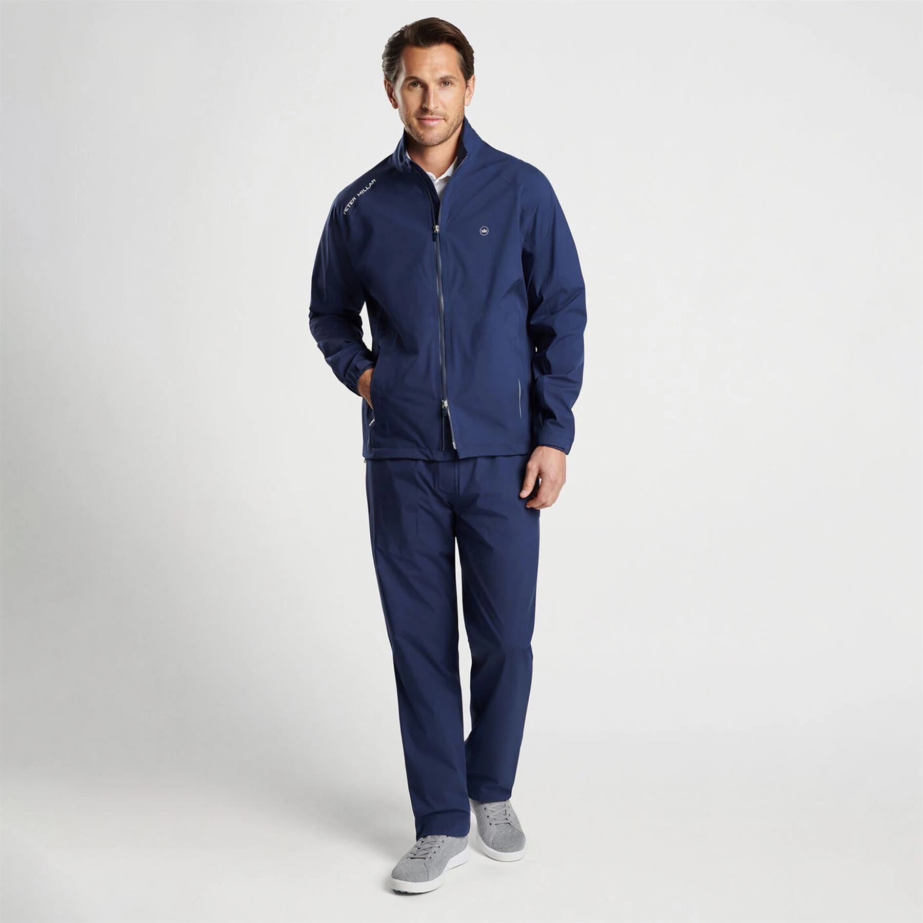 Rain Walker Waterproof Jacket Navy Peter Millar Menswear Collection