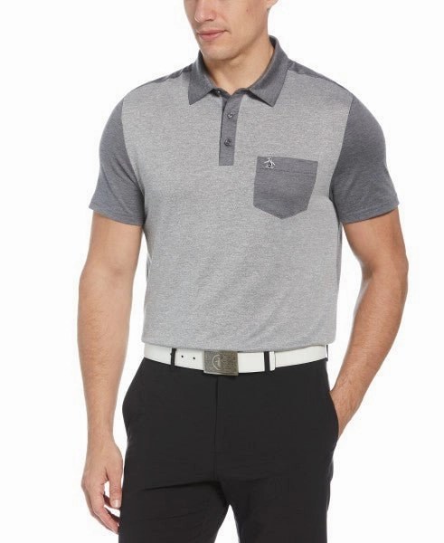 softshell outdoor wear, men's urban fashion Original Penguin Colour Block Golf Polo Shirt OGKSC0B4