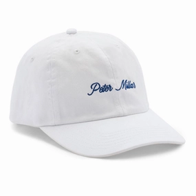 Raleigh Embroidered Script Hat White Peter Millar clothing for men