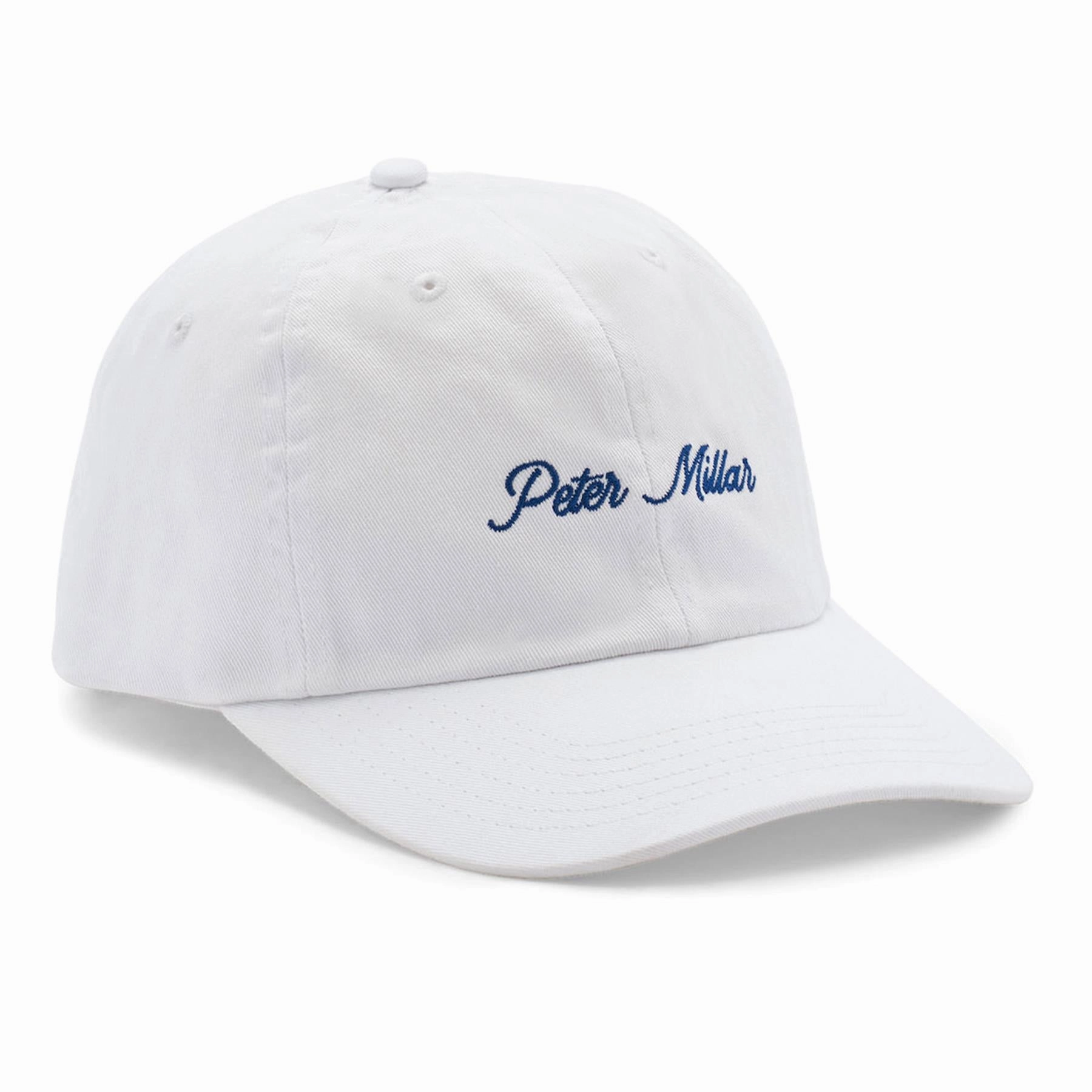 Raleigh Embroidered Script Hat White Peter Millar clothing for men