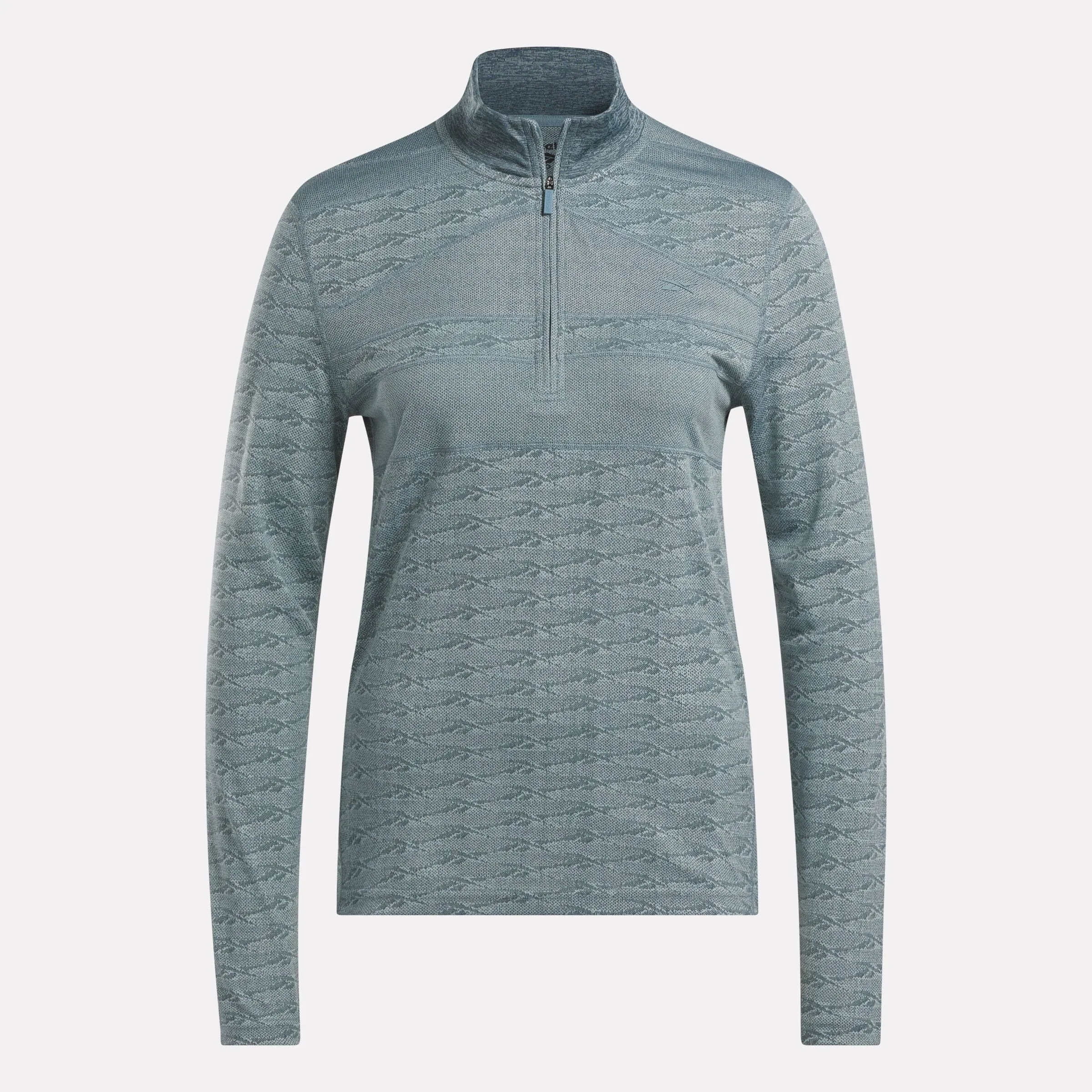 Reebok Shoes Women's Long Sleeve Engineered Vector Jacquard 1/4 Zip Golf Pullover Top