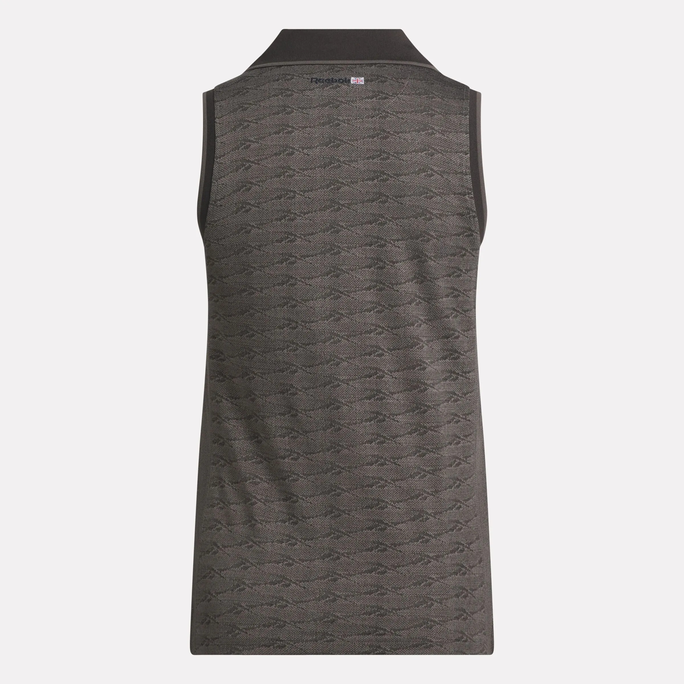 Reebok Shoes Women's Sleeveless Tonal Vector Jacquard Golf Polo Shirt