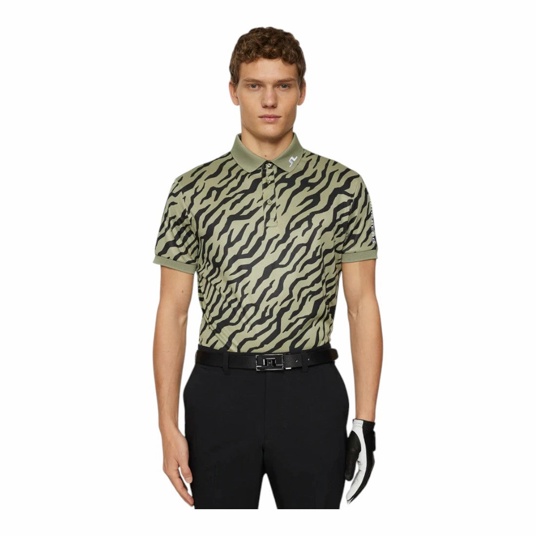 J. Lindeberg Tour Tech Print Golf Polo Shirt GMJT11946 breathable wear, golf dress for women