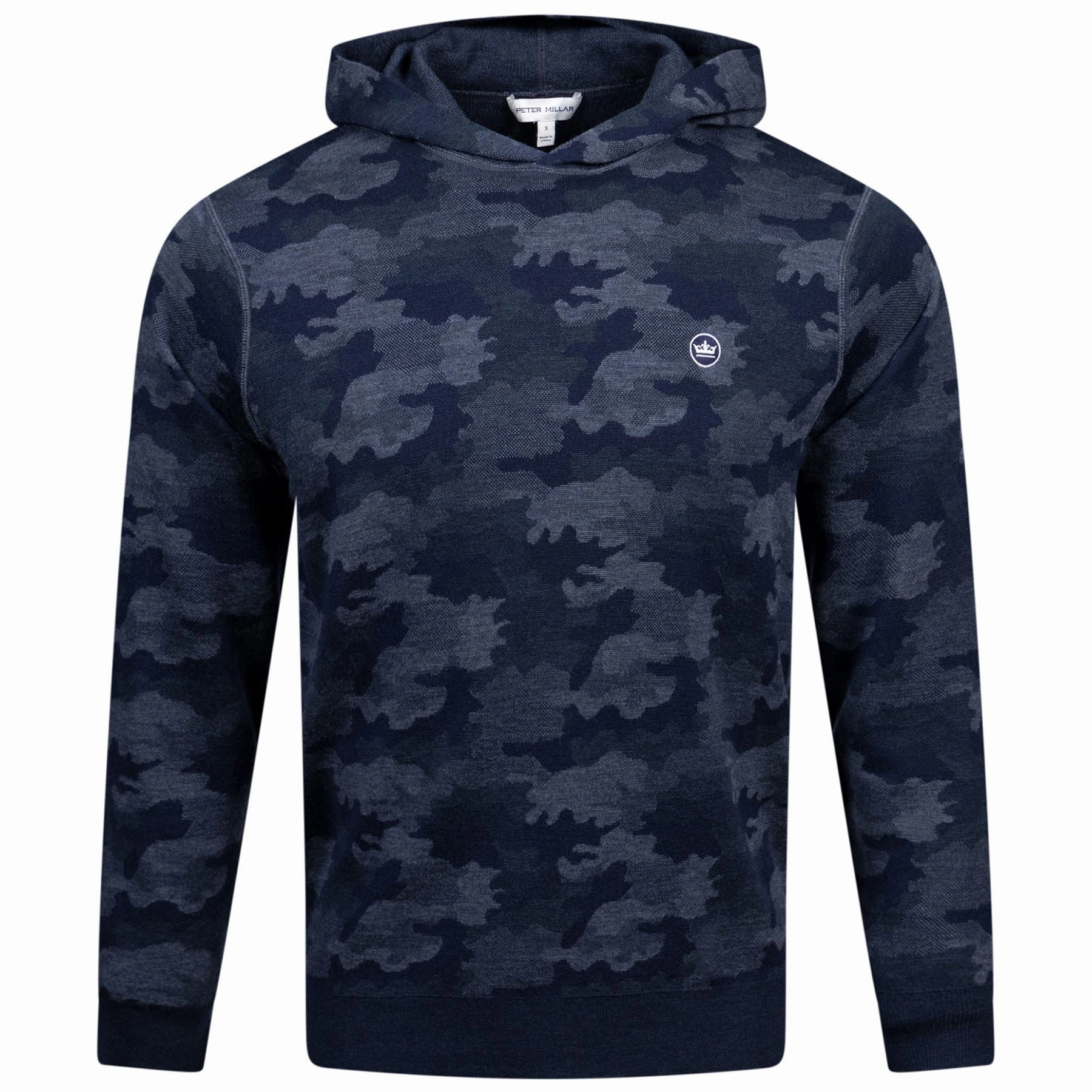 Reversible Camo Popover Hoodie Navy Peter Millar clothing for men
