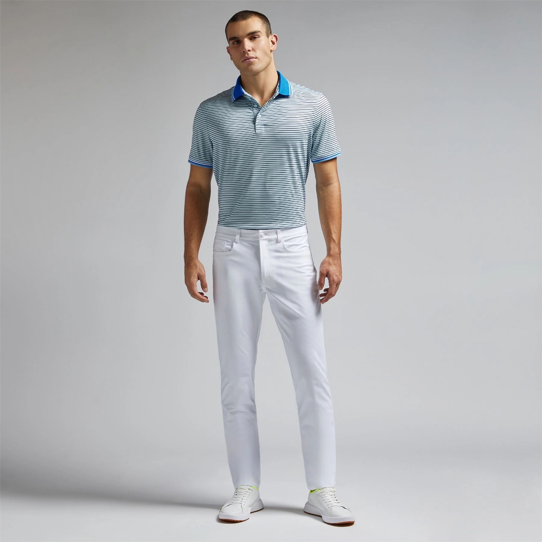 Rib Collar Tech Jersey Faded Logo Polo Daybreak G/Fore Men's Fashion