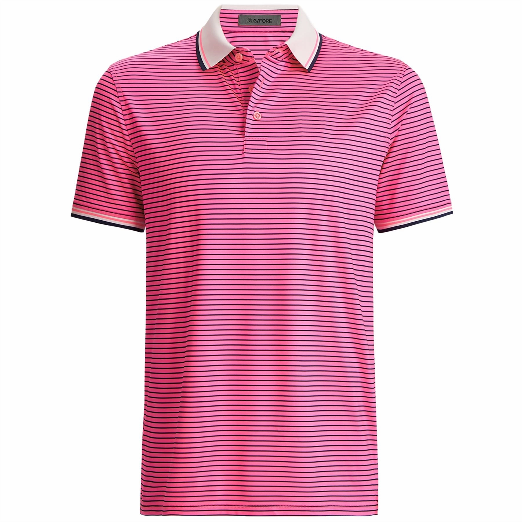 Rib Collar Tech Jersey Faded Logo Polo Knockout Pink G/Fore men's golf fashion