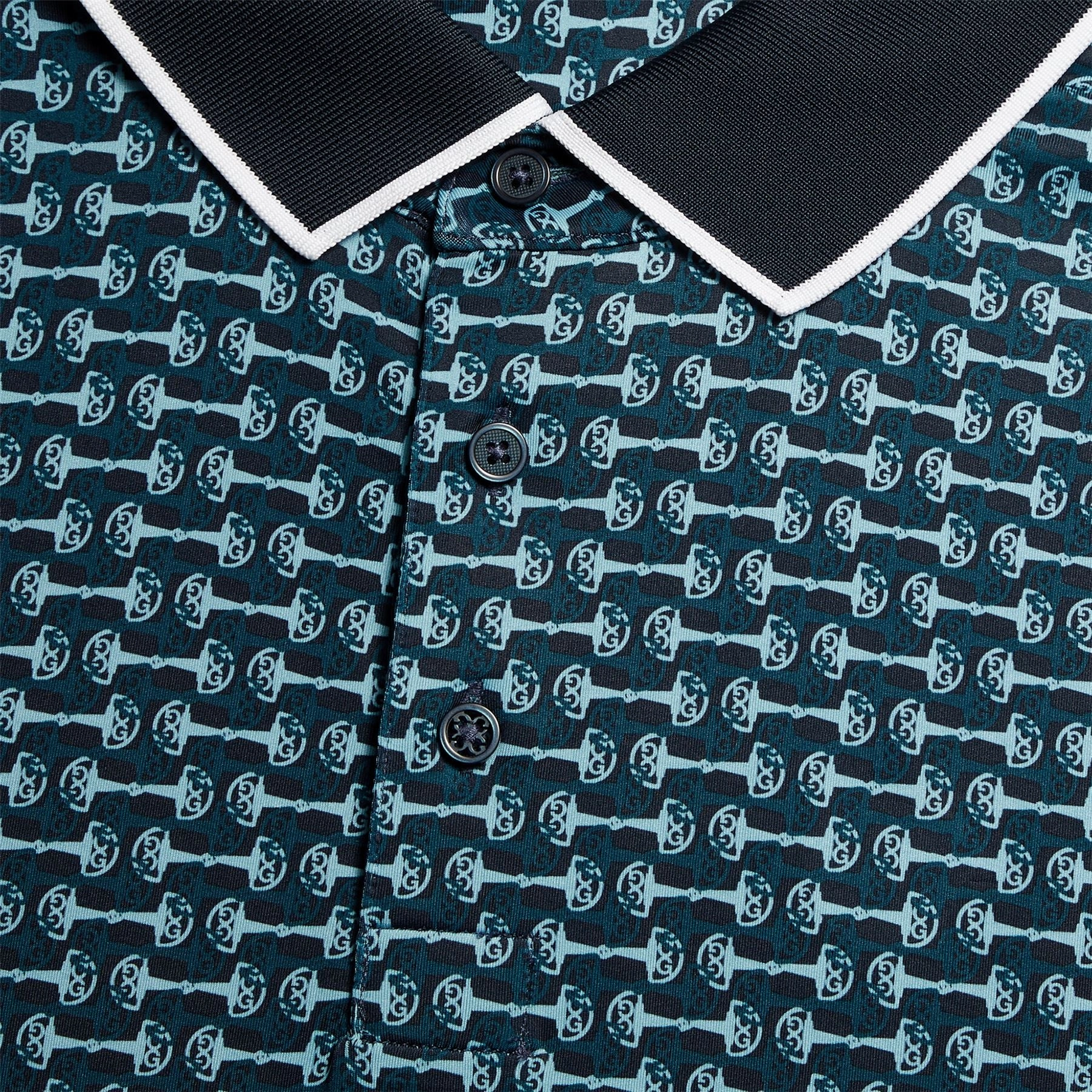 Rib Collar Tech Jersey Printed Polo Fountain G/Fore Men's Fashion