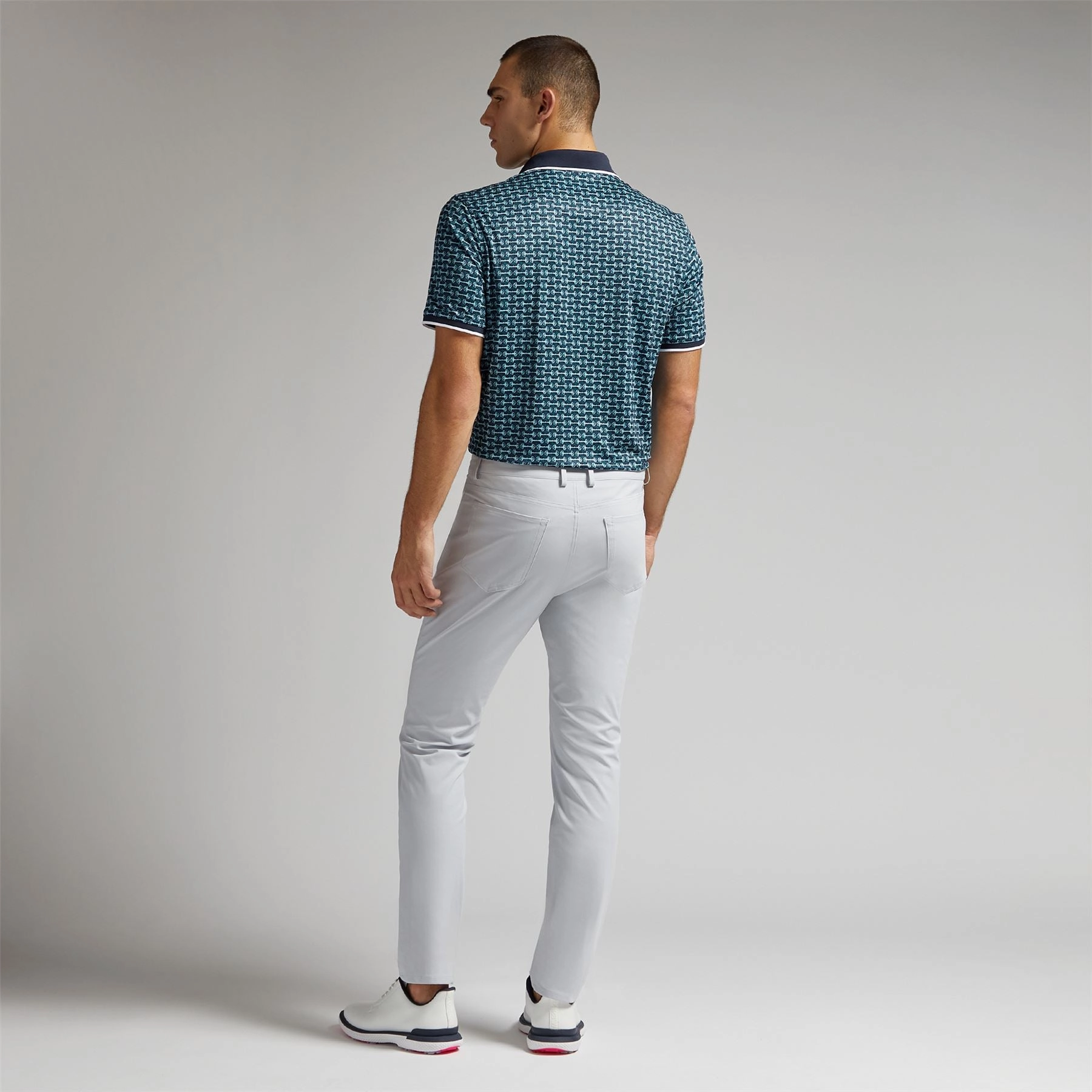 Rib Collar Tech Jersey Printed Polo Fountain G/Fore Men's Fashion