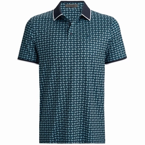 Rib Collar Tech Jersey Printed Polo Fountain G/Fore men's golf fashion
