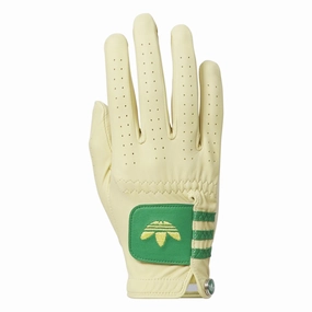 Right Hand Leather Golf Glove Yellow Adidas sportswear for men