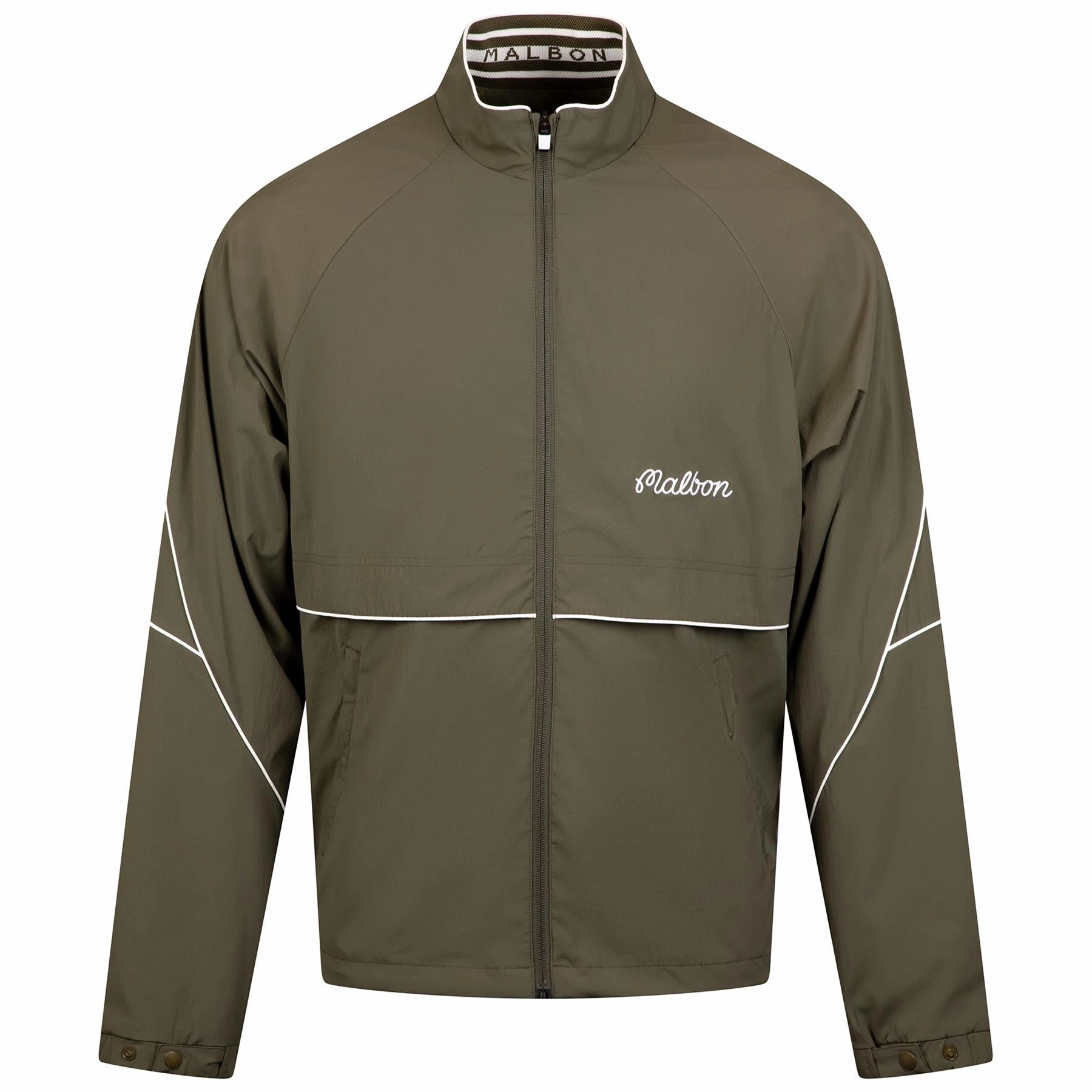 Riva Nylon Jacket Cypress Green Malbon Men's Golf Lifestyle Wear
