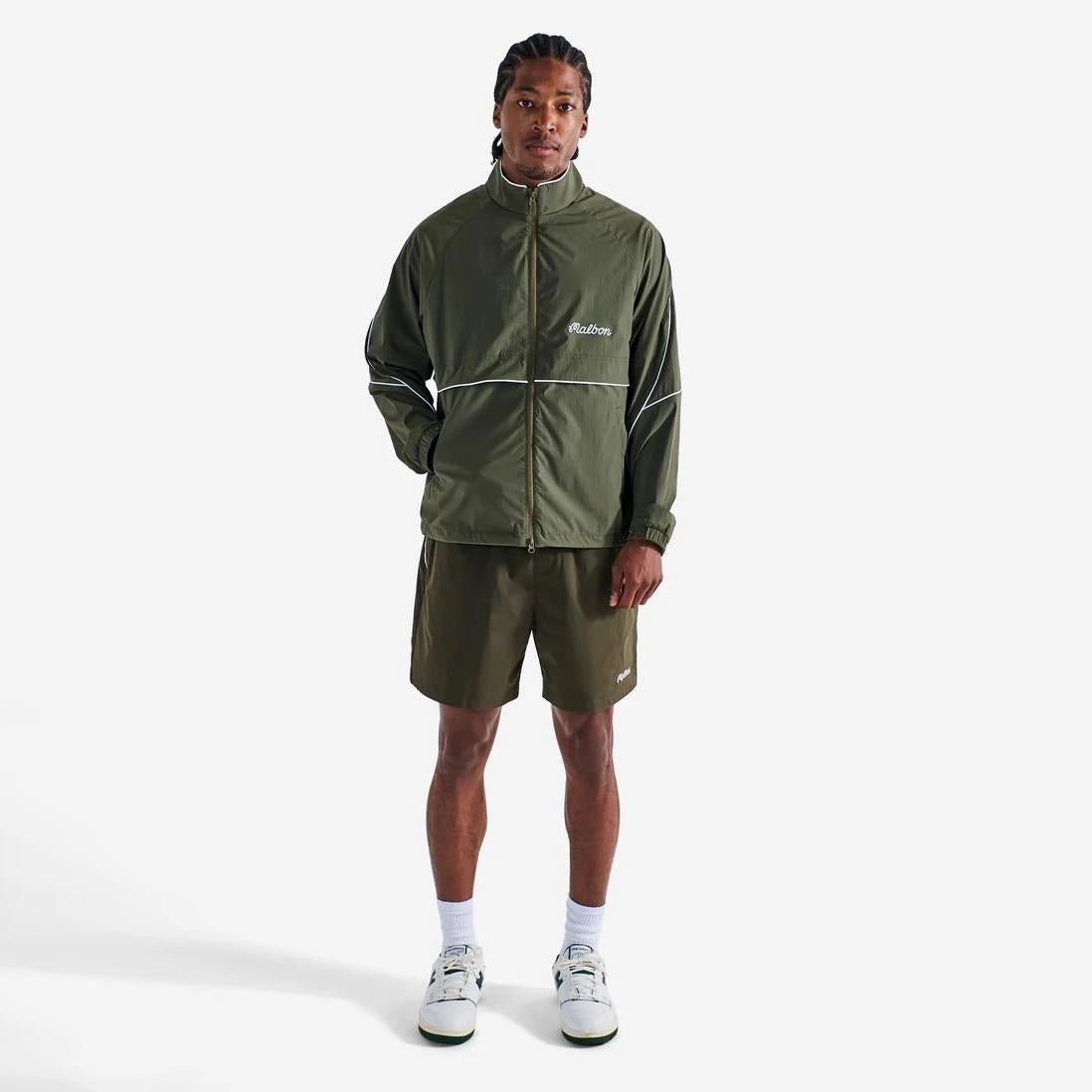 Riva Nylon Jacket Cypress Green Malbon Men's Golf Lifestyle Wear