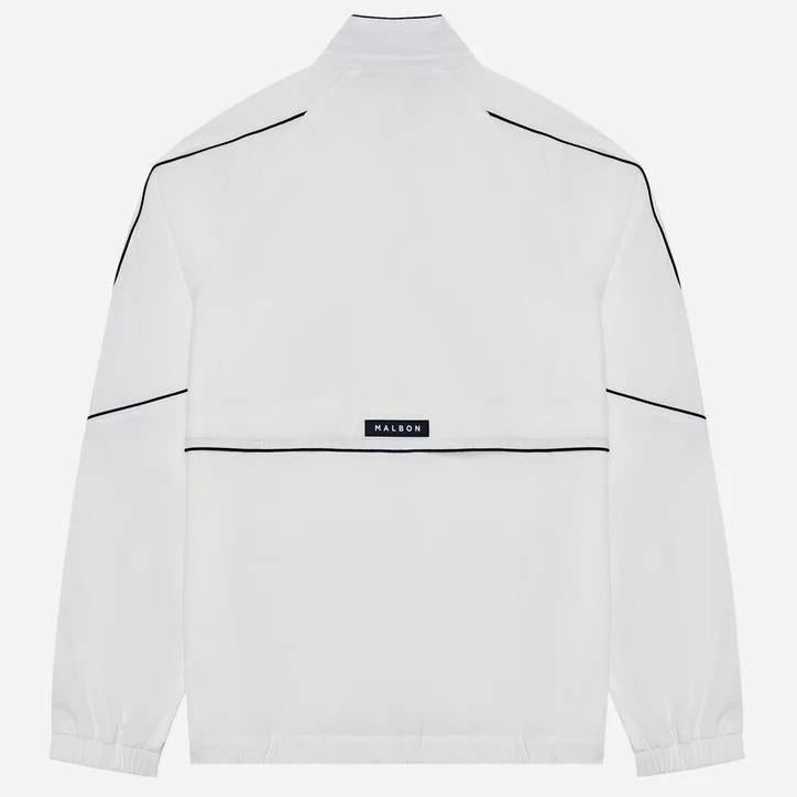Riva Nylon Jacket White Malbon Men's Golf Lifestyle Wear