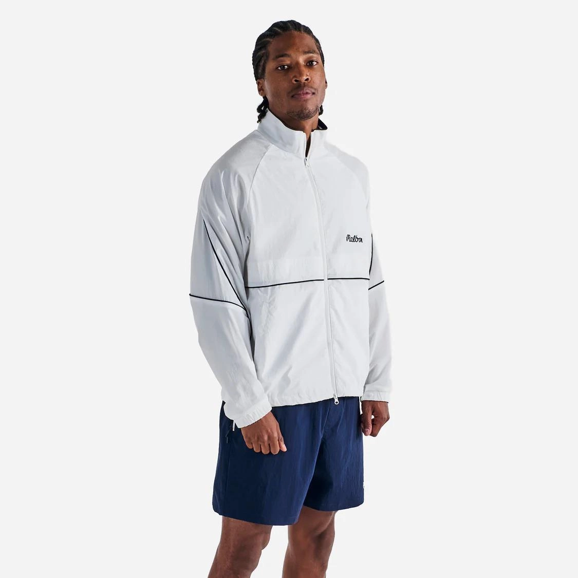Riva Nylon Jacket White Malbon mens golf lifestyle wear