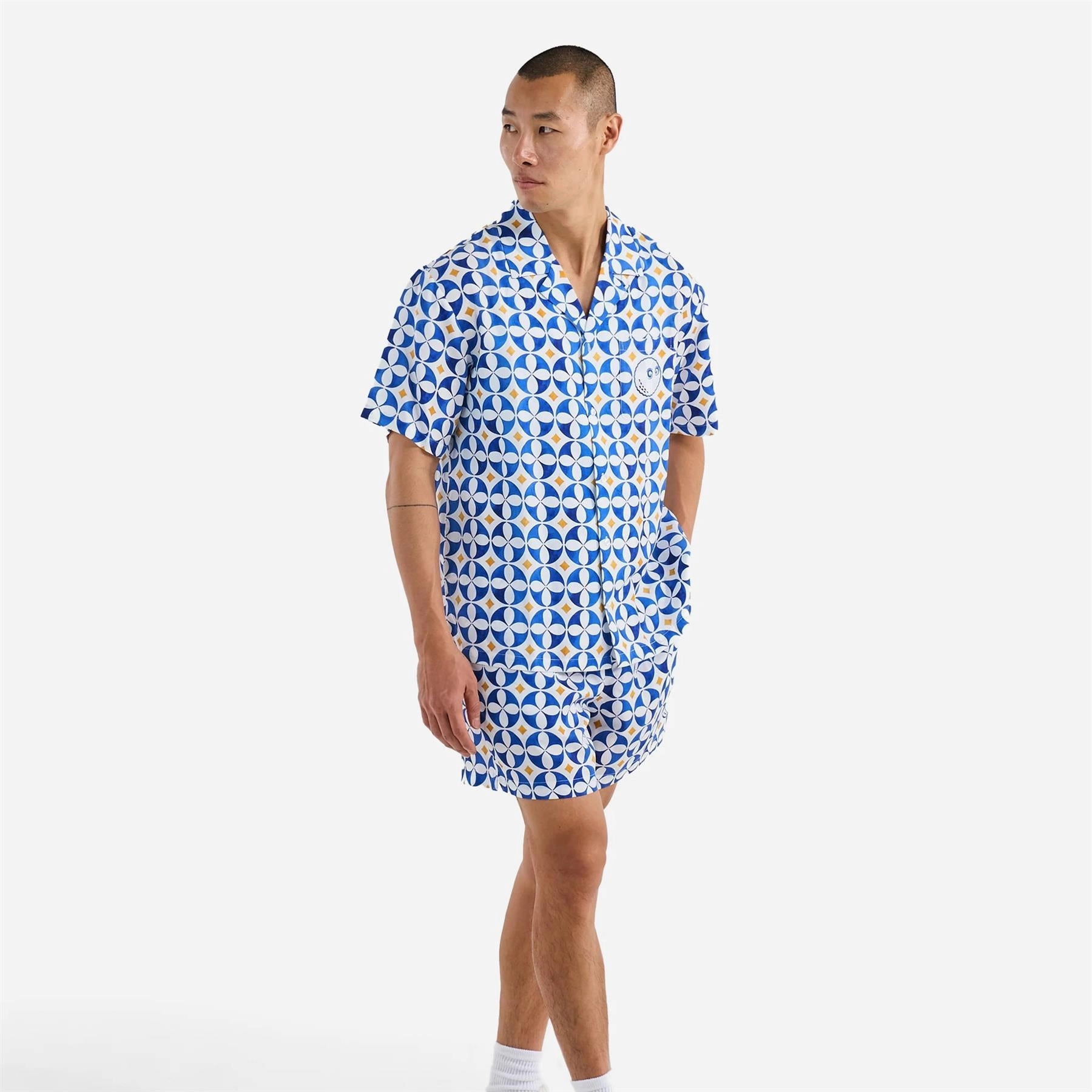 Riviera Camp Collar Shirt Multi Malbon mens golf lifestyle wear