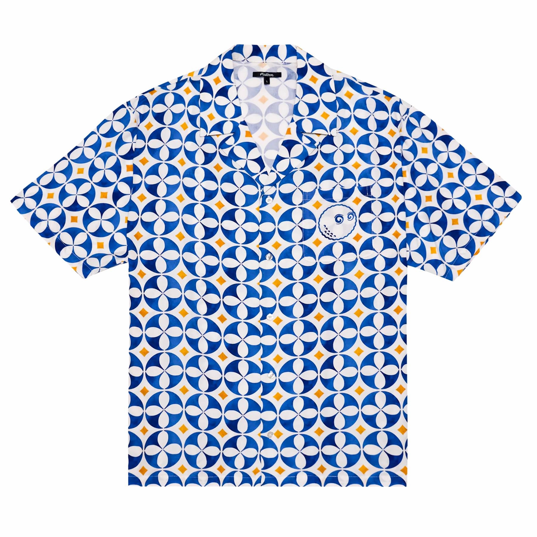 Riviera Camp Collar Shirt Multi Malbon Men's Golf Lifestyle Wear