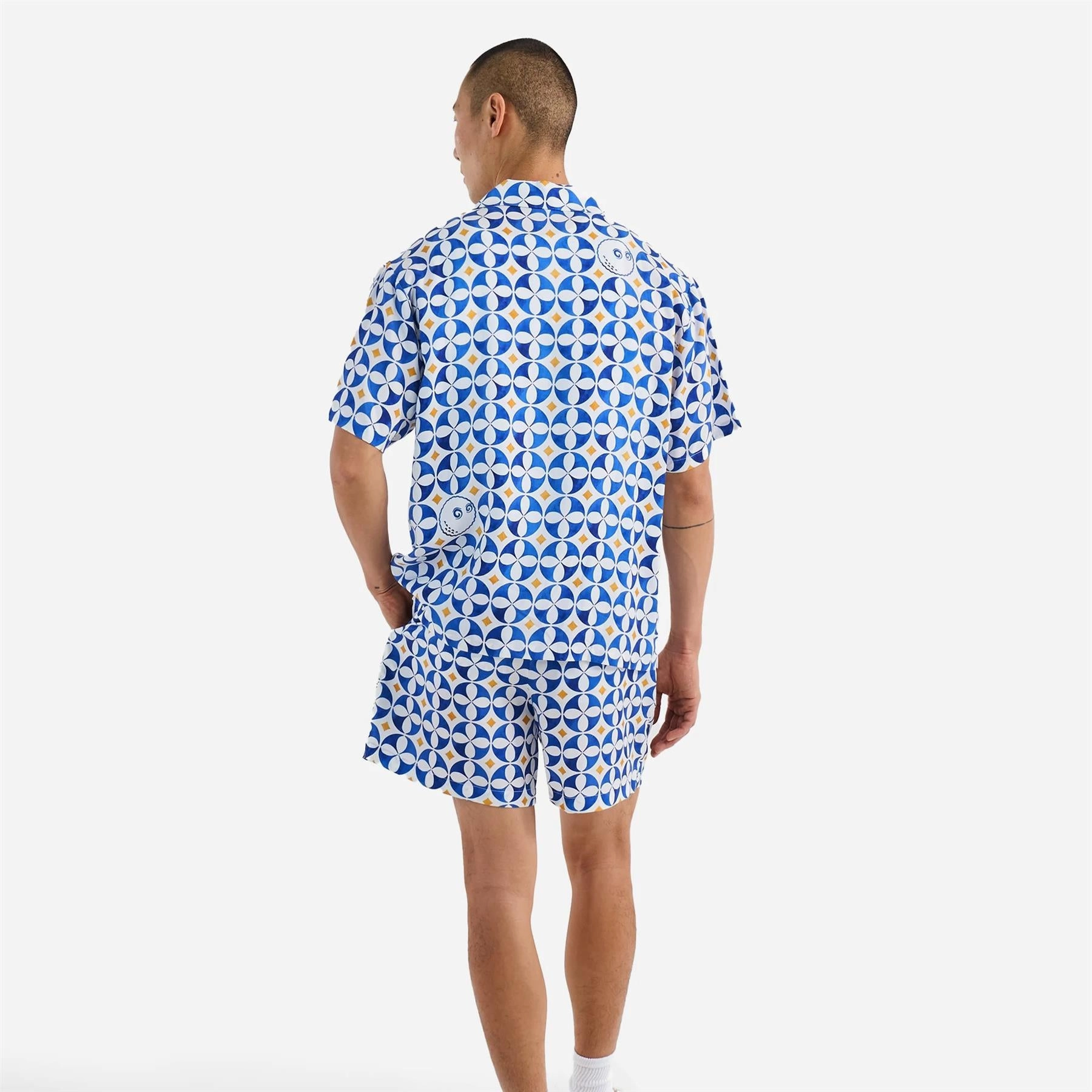 Riviera Camp Collar Shirt Multi Malbon Men's Golf Lifestyle Wear