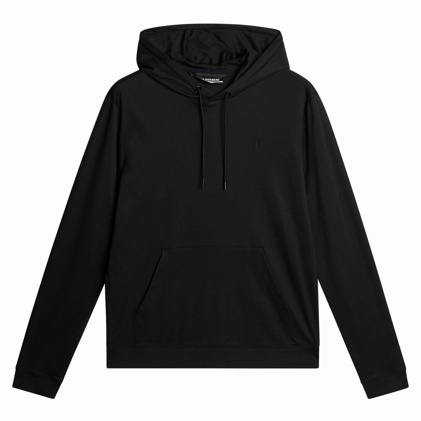 Roland Regular Fit Hoodie Black J.Lindeberg Golfwear for Men