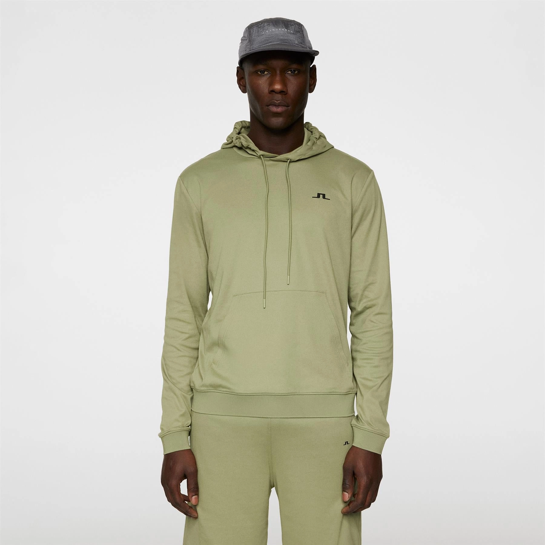 Roland Regular Fit Hoodie Oil Green Premium J.Lindeberg menswear