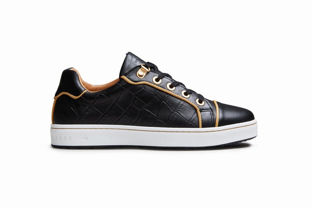 Royal Albartross Buckingham Shoe - Black/Gold women's performance golf shoes