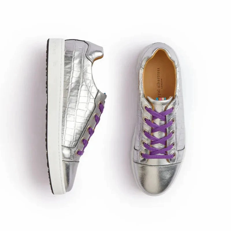 Royal Albartross Buckingham Shoe - Silver Croc women's performance golf shoes