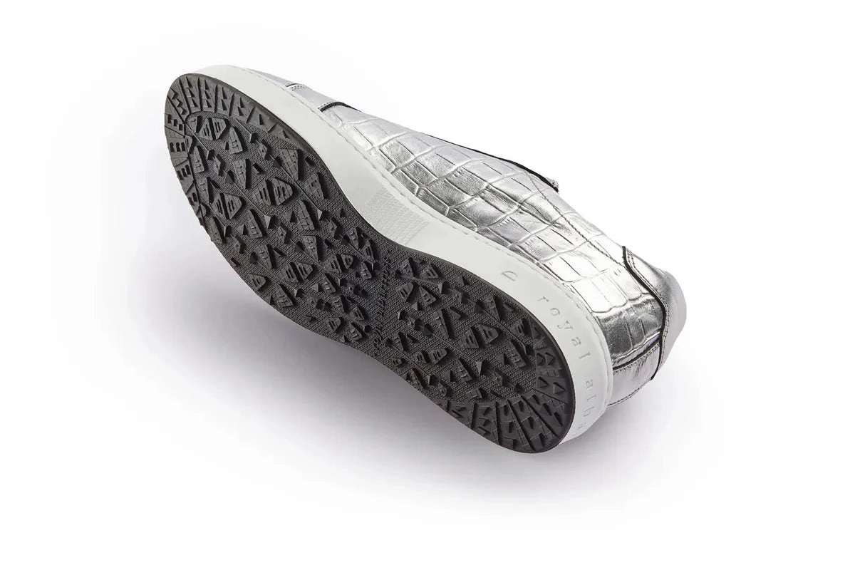 Royal Albartross Buckingham Shoe - Silver Croc women's performance golf shoes