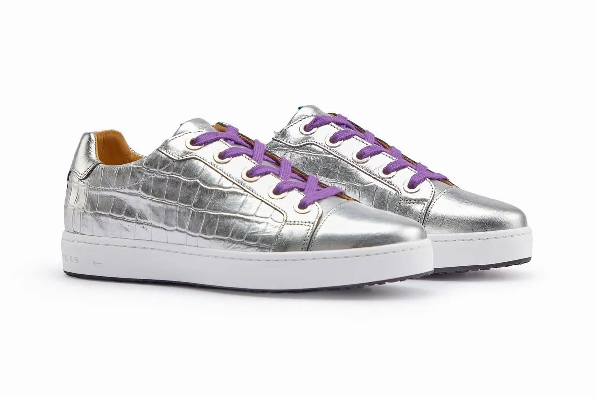Royal Albartross Buckingham Shoe - Silver Croc women's performance golf shoes