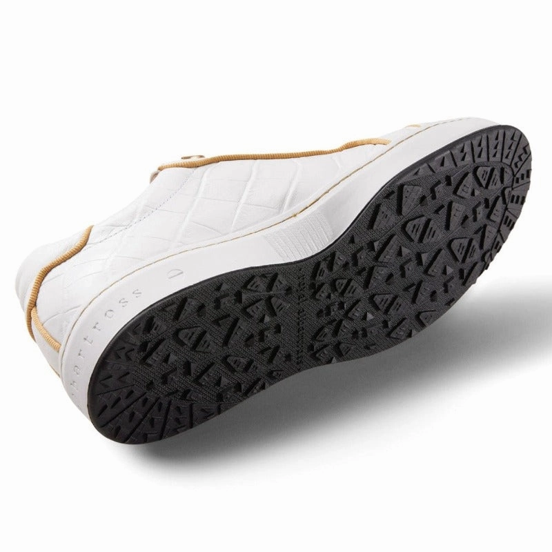 Royal Albartross Buckingham Shoe - White/Gold women's performance golf shoes