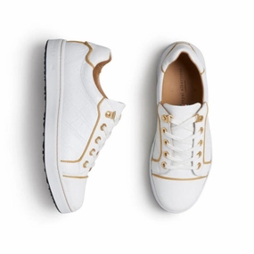 Royal Albartross Buckingham Shoe - White/Gold women's golf shoes