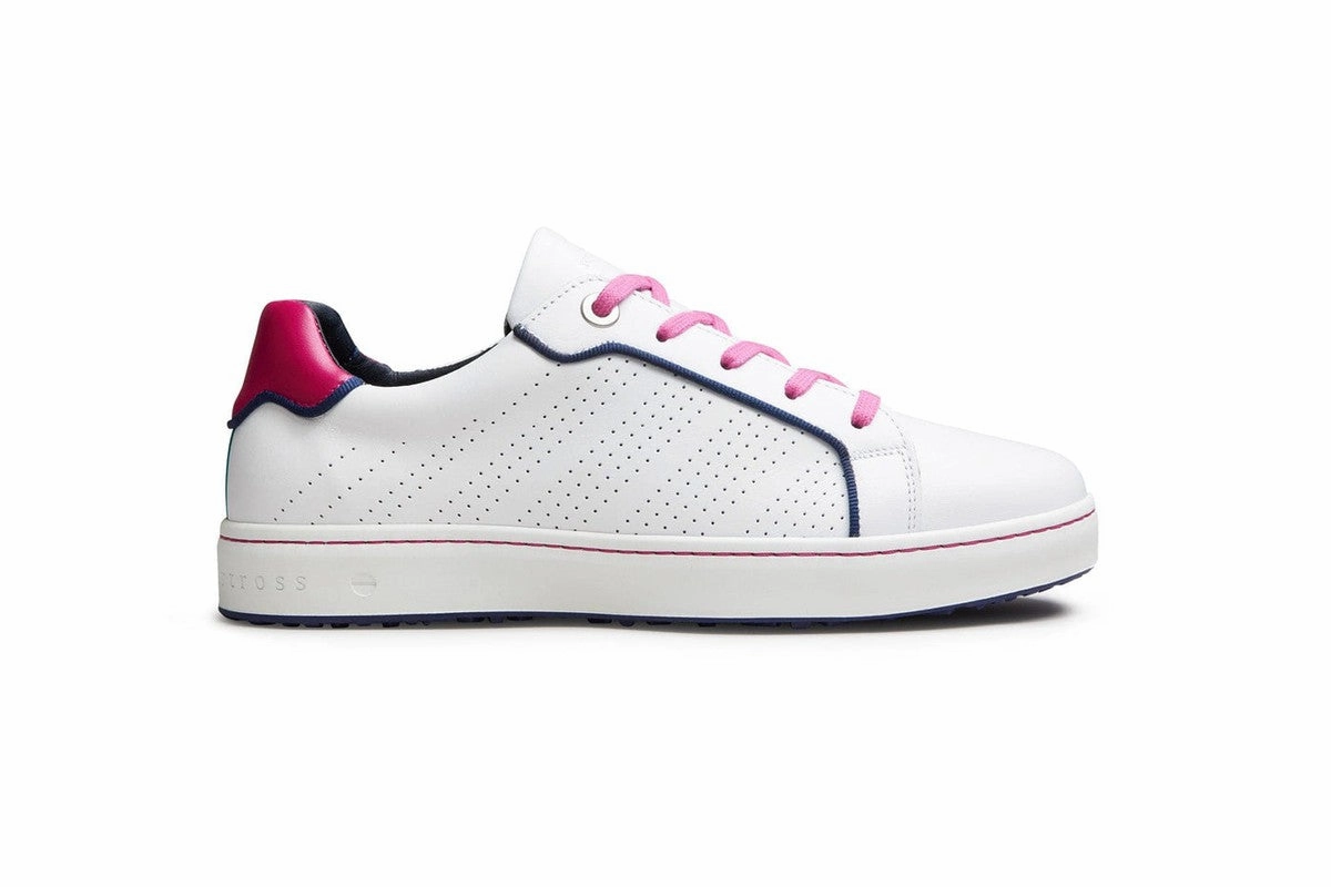 Royal Albartross Hampton Shoe - White/Fuchsia women's performance golf shoes