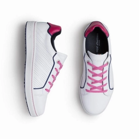 Royal Albartross Hampton Shoe - White/Fuchsia women's golf shoes