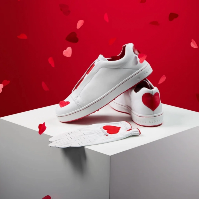 Royal Albartross Queen of Hearts Shoe - White/Red women's performance golf shoes