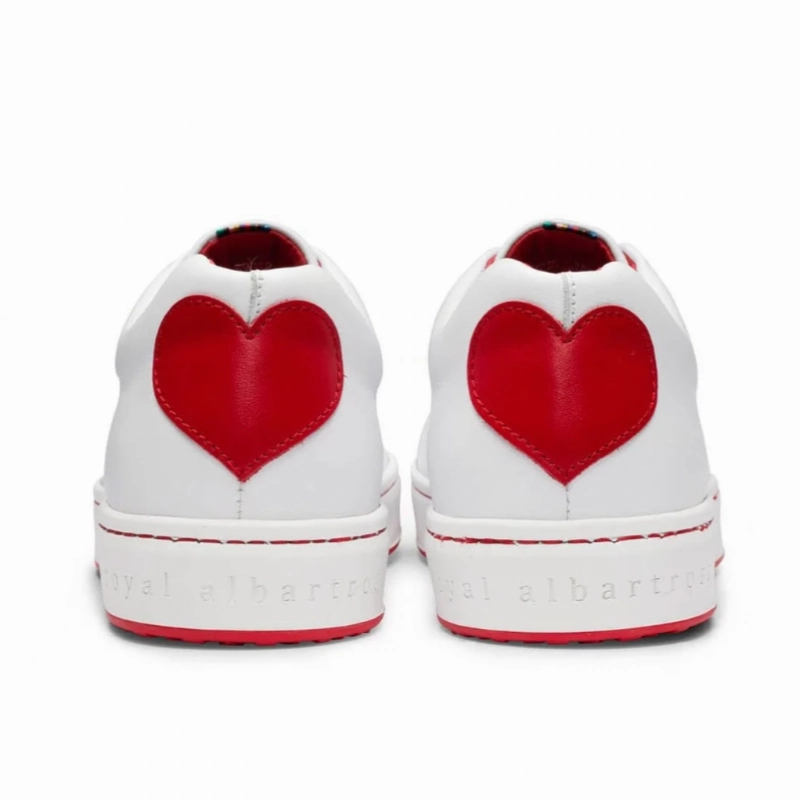 Royal Albartross Queen of Hearts Shoe - White/Red women's performance golf shoes