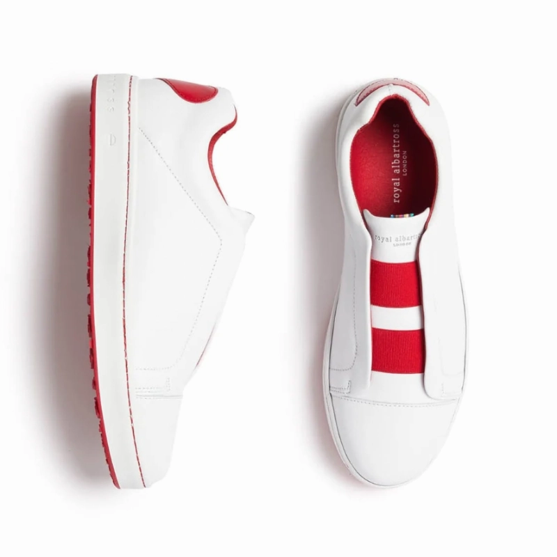 Royal Albartross Queen of Hearts Shoe - White/Red women's performance golf shoes