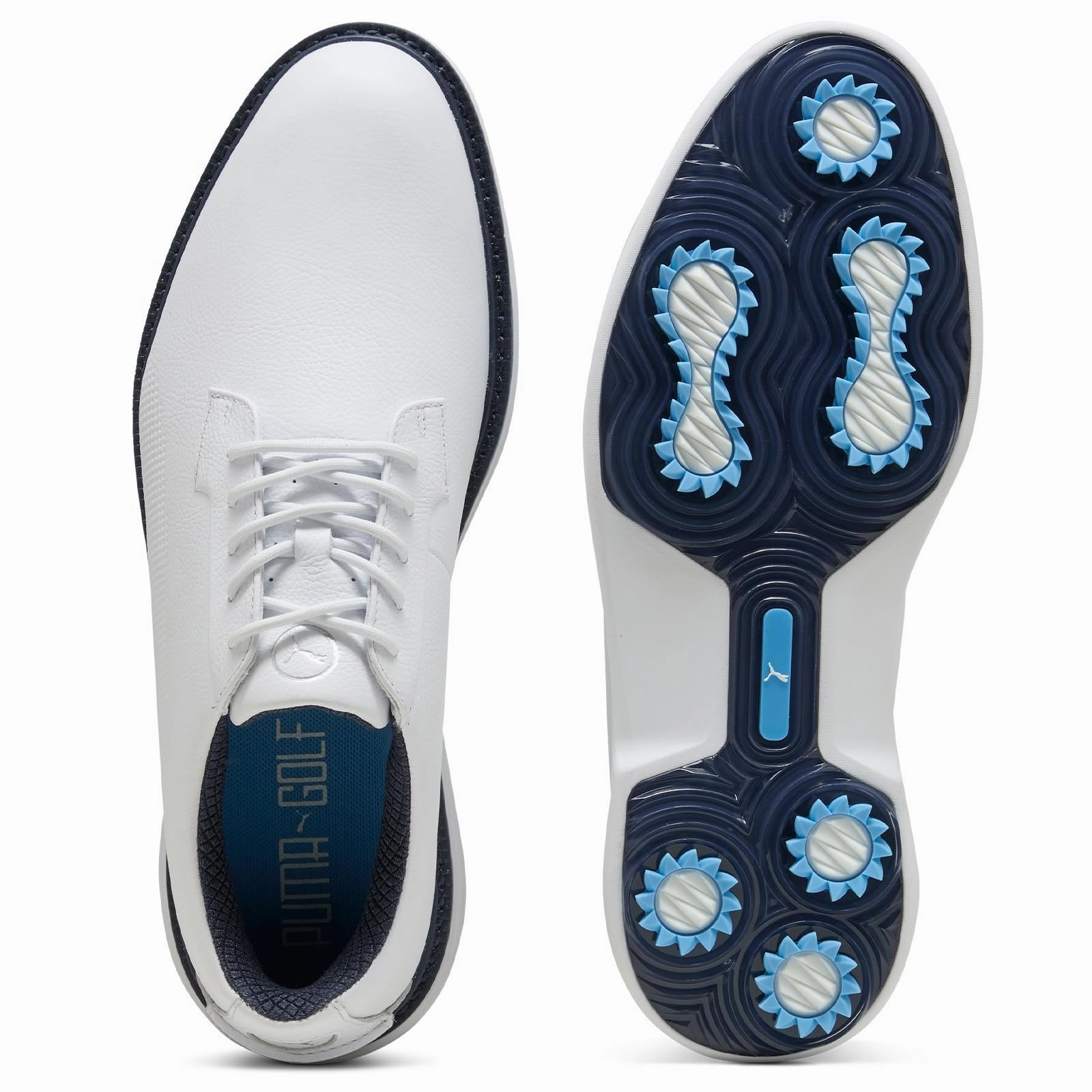 Royale Golf Shoes Puma White/Deep Navy/Team Light Blue Puma Men's Athletic Shoes