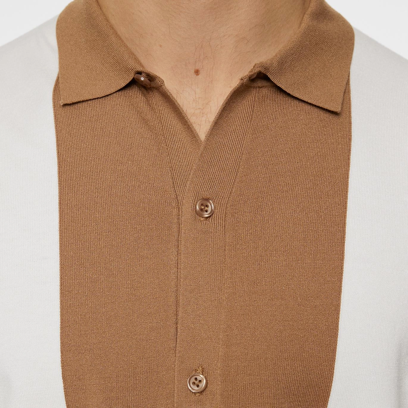 Rue Knitted Shirt White J.Lindeberg Golfwear for Men