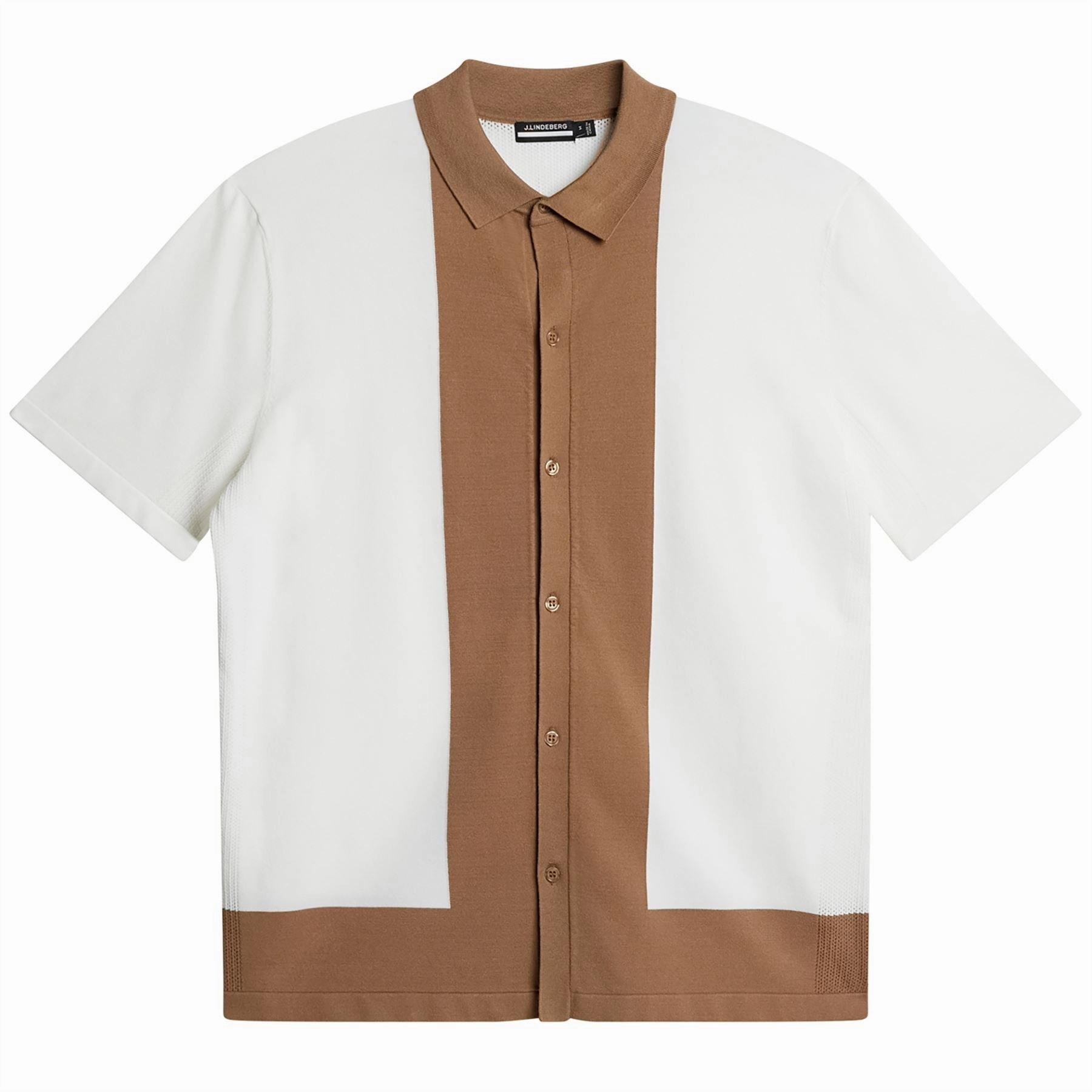 Rue Knitted Shirt White J.Lindeberg Golfwear for Men