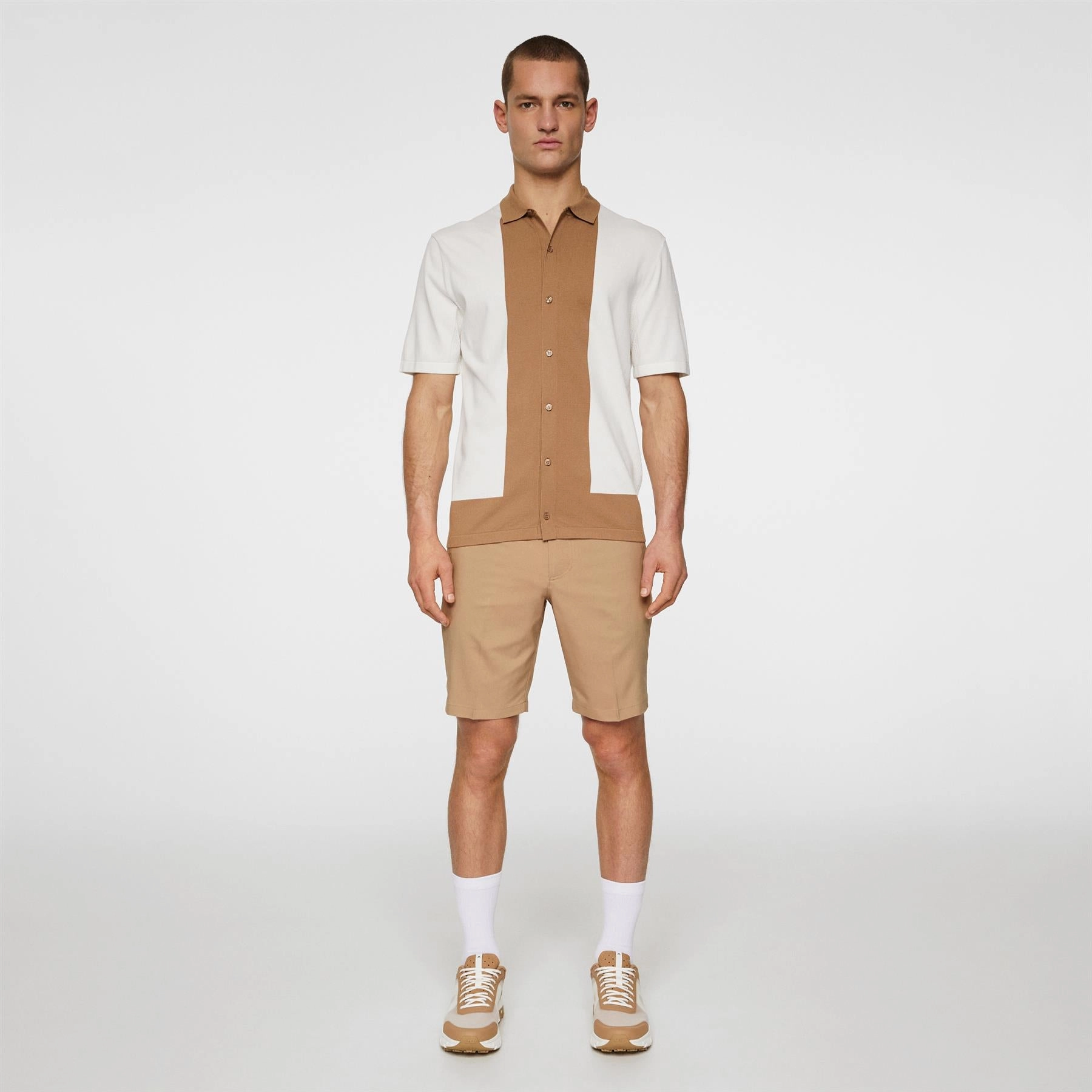 Rue Knitted Shirt White J.Lindeberg Golfwear for Men