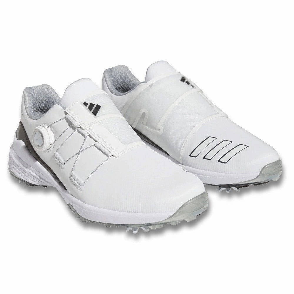 Seamless Design Shoes, Comfortable Soles, Classic Low Tops Adidas ZG23 BOA Golf Shoes Cloud White/Core Black/Silver Metallic - 23 Men