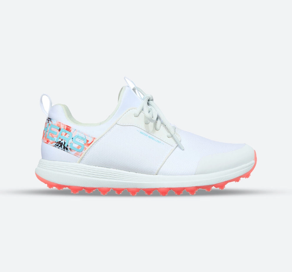 Close-Up Of Sneakers Running Style Women's Wide Fit Skechers Go Golf Max Sport Tropics Sports Sneakers Tough Sole Trainers Trendy Shoes