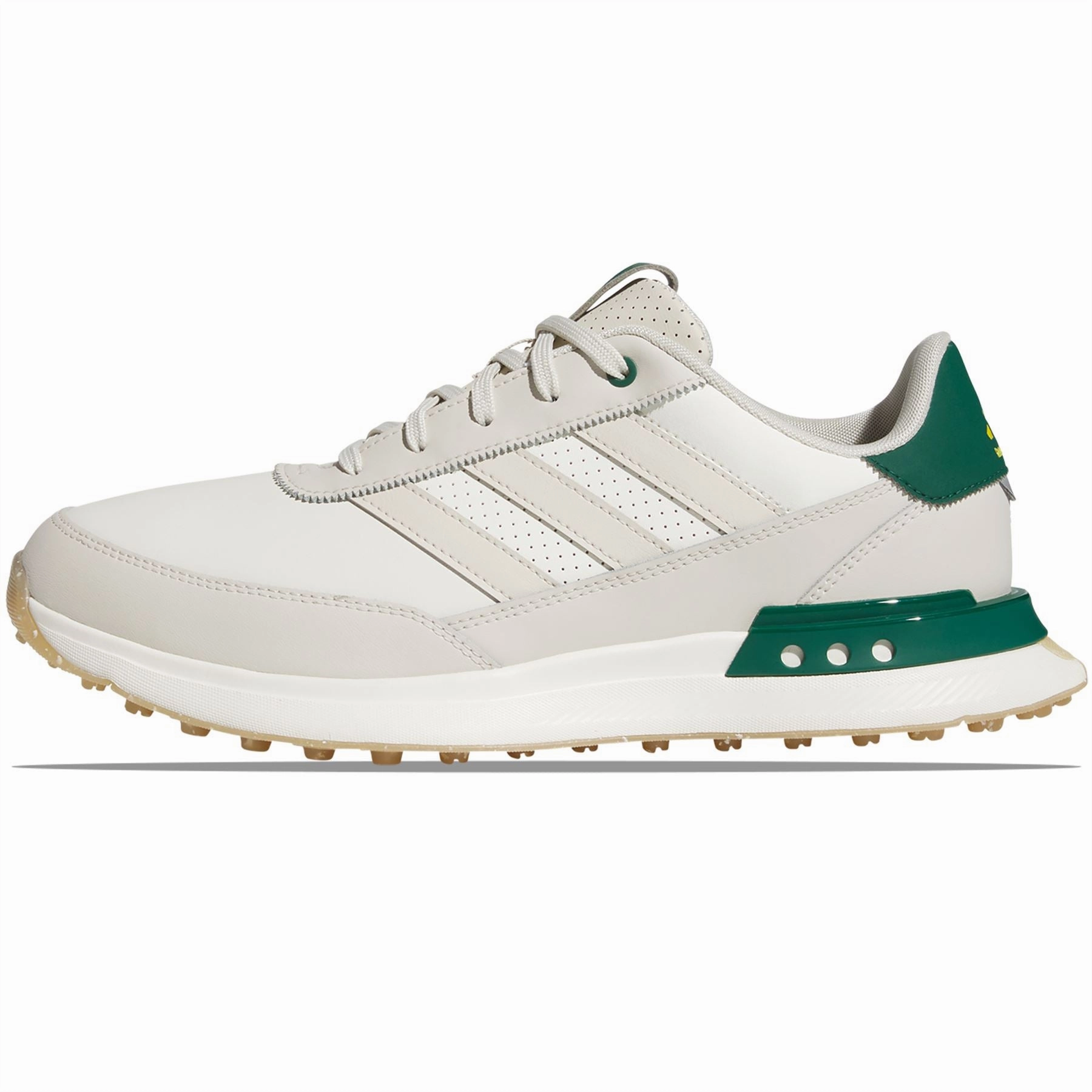 S2G Spikeless Leather 24 Golf Shoes White/Alumina/Green Adidas Men's Sportswear